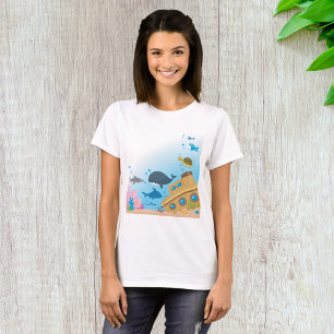 Sunken Ship And Fish T-Shirt