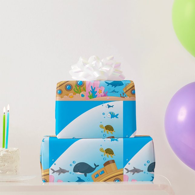 Sunken Ship And Fish Wrapping Paper (Creator Uploaded)