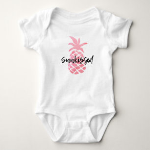 Sunkissed Pastel Pink Pineapple Baby Bodysuit