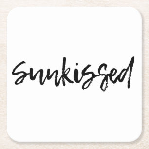 Sunkissed Square Paper Coaster