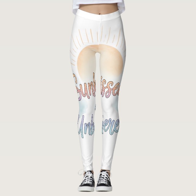 Sunkissed Unbothered Aesthetic Leggings (Front)