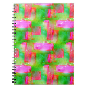 Sunlight abstract painted yellow, pink notebook