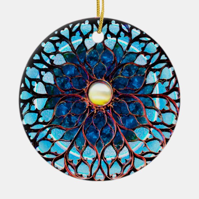 Sunlight After Storm Ceramic Tree Decoration (Front)