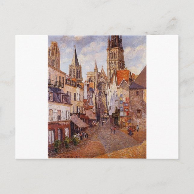 Sunlight, Afternoon, La Rue de l'Epicerie, Rouen Postcard (Front)