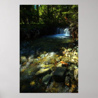 Sunlight and a Waterfall Poster