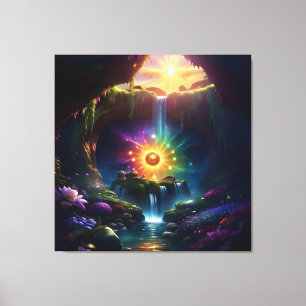 Sunlight Cavern Flower Beauty 5 Canvas Print
