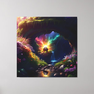 Sunlight Cavern Flower Beauty 6 Canvas Print