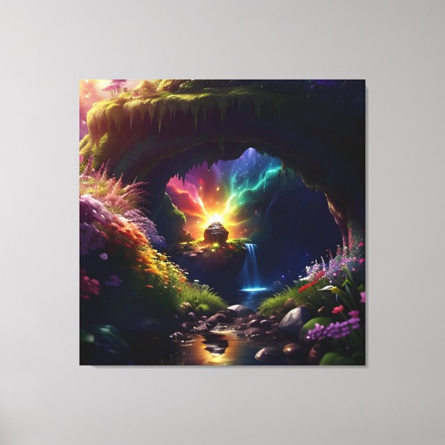 Sunlight Cavern Flower Beauty 6 Canvas Print (Front)
