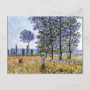 Sunlight Effect under the Poplars, Impressionism Postcard