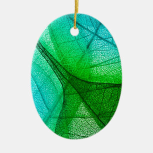 Sunlight Filtering Through Transparent Leaves Ceramic Tree Decoration