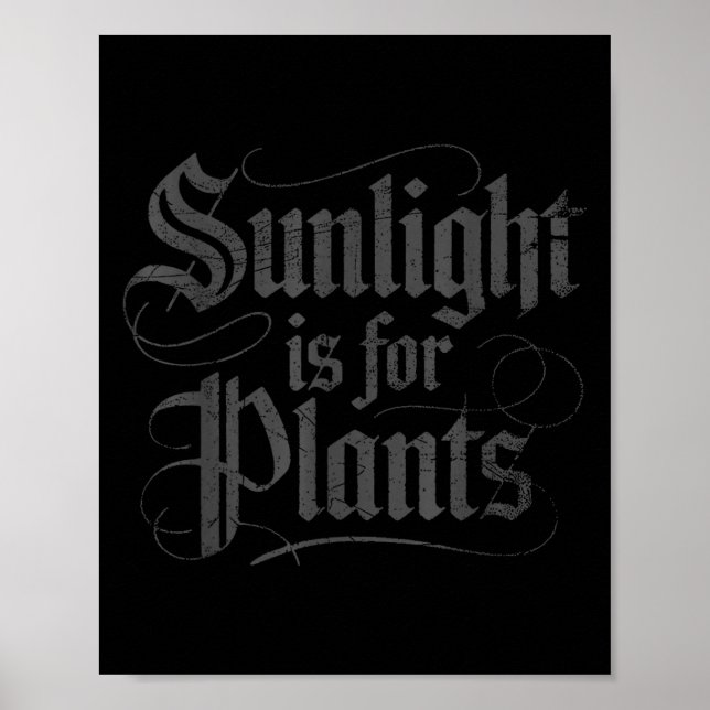 Sunlight Is For Plants  Poster (Front)