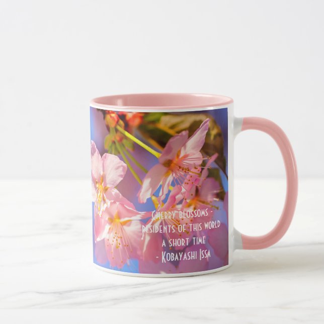 Sunlight On Sakura Flowers Mug (Right)