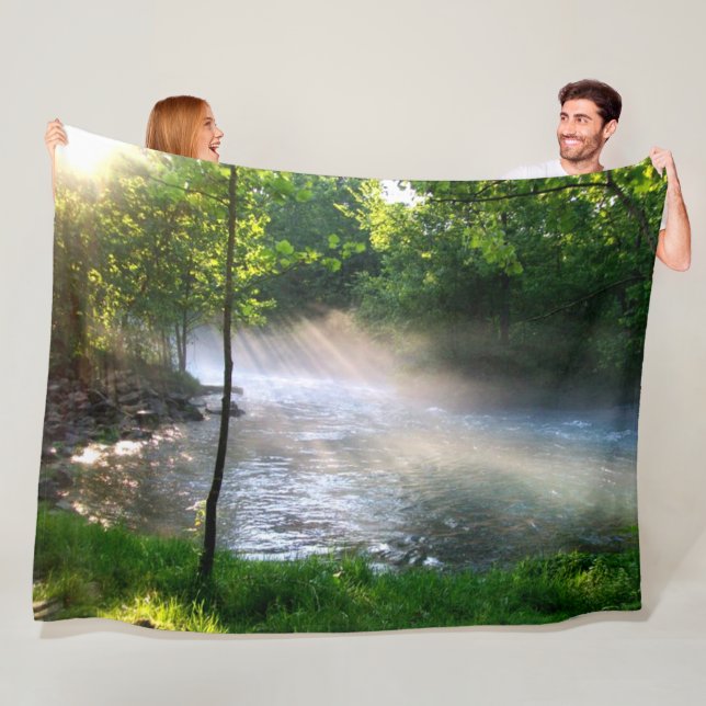 SUNLIGHT on the POND Fleece Blanket (In Situ)