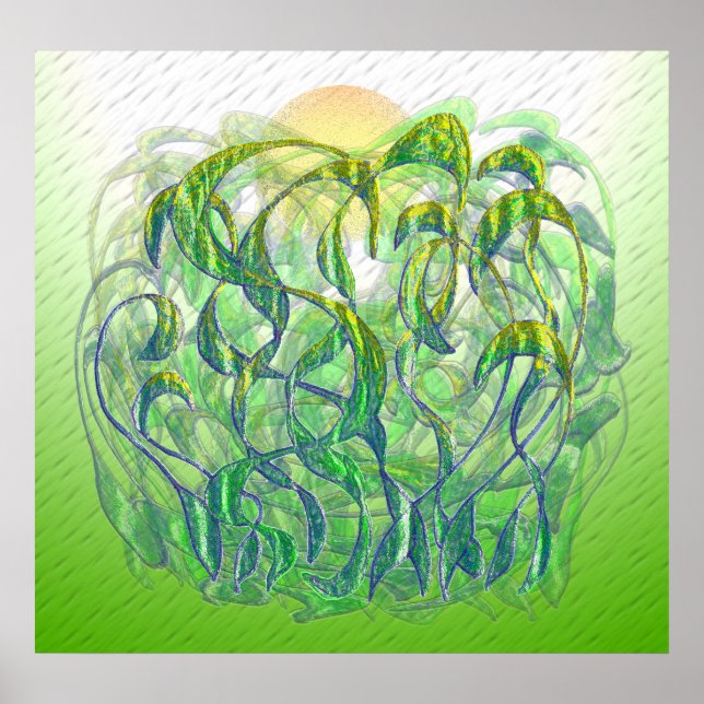 Sunlight on Wet Grass Poster (Front)