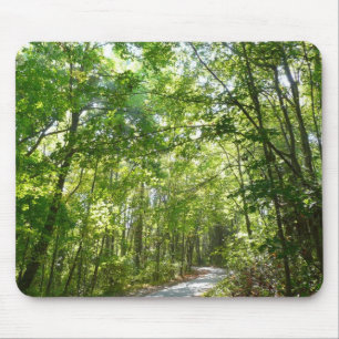 Sunlight on Wooded Path at Centennial Park Mouse Mat