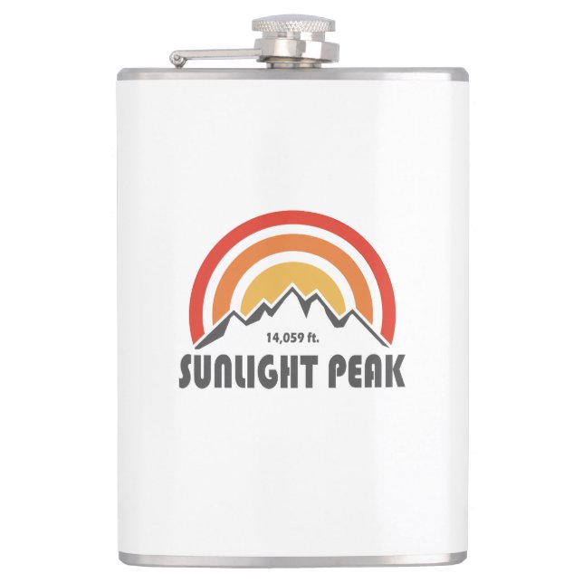 Sunlight Peak Hip Flask (Front)