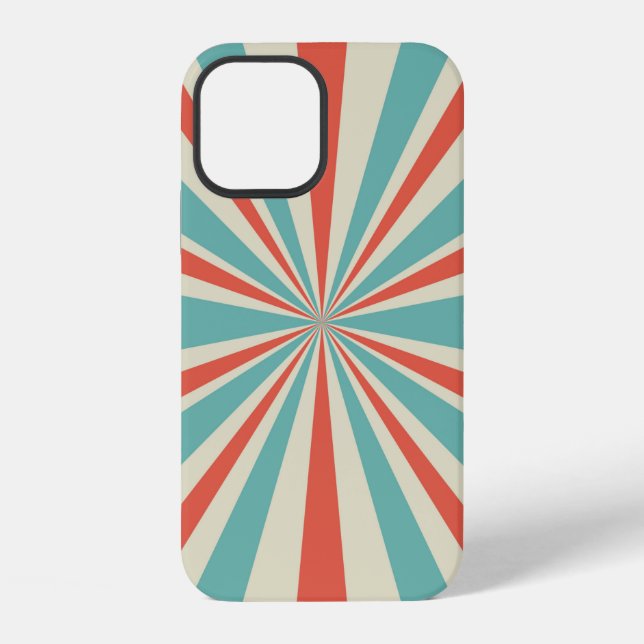 Sunlight retro horizontal background. Pale red and iPhone Case (Back)