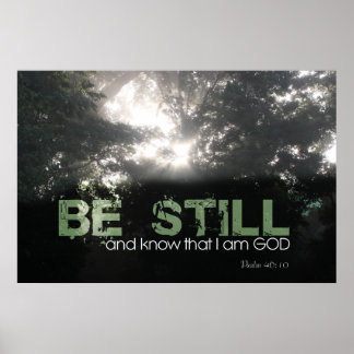 Sunlight Shining Thru Fog Religious Poster