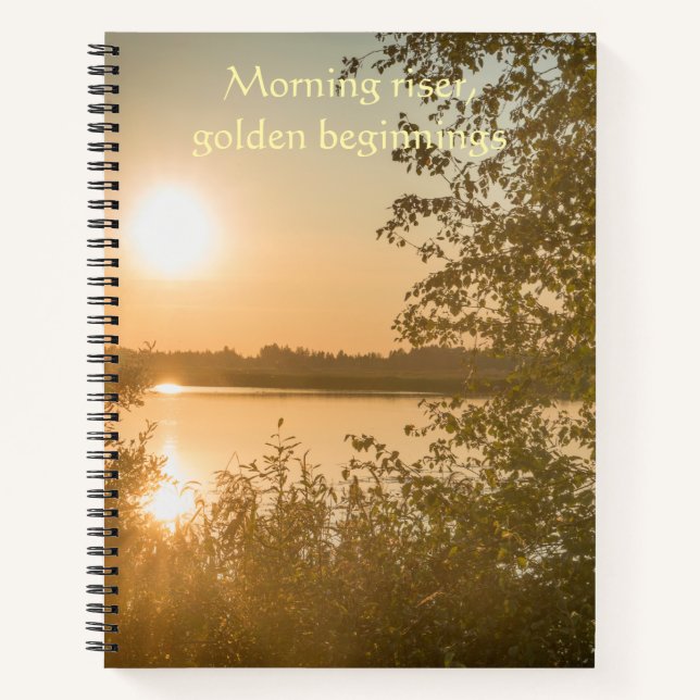 Sunlight Spilling Like Gold Forest Nature  Notebook (Front)