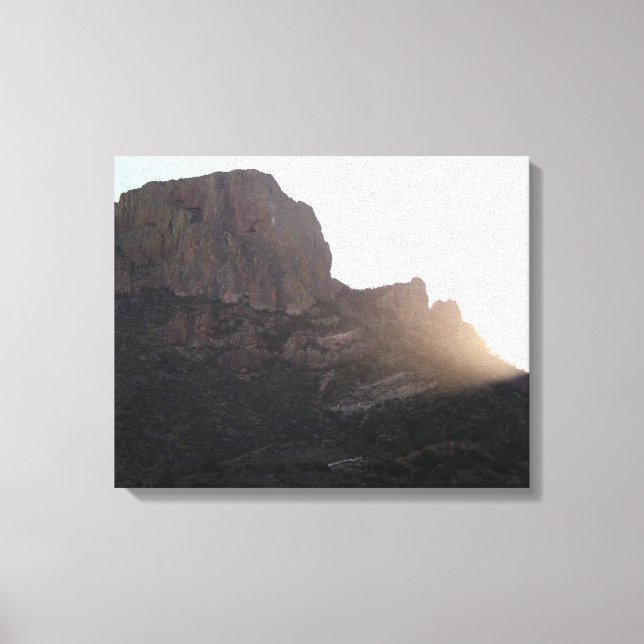 Sunlight Streaming Over Casa Grande, BBNP, Texas Canvas Print (Front)