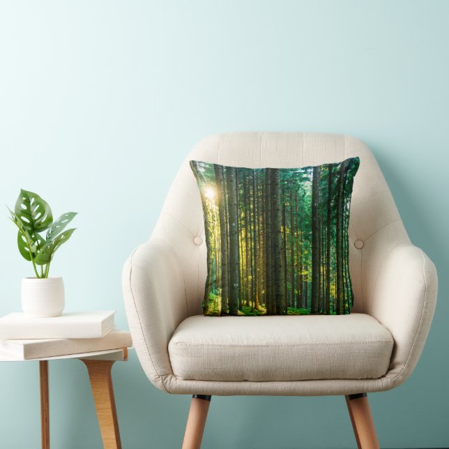 Sunlight Through Forest Trees Cushion (Chair)