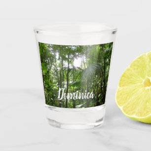 Sunlight Through Rainforest Canopy Tropical Green Shot Glass