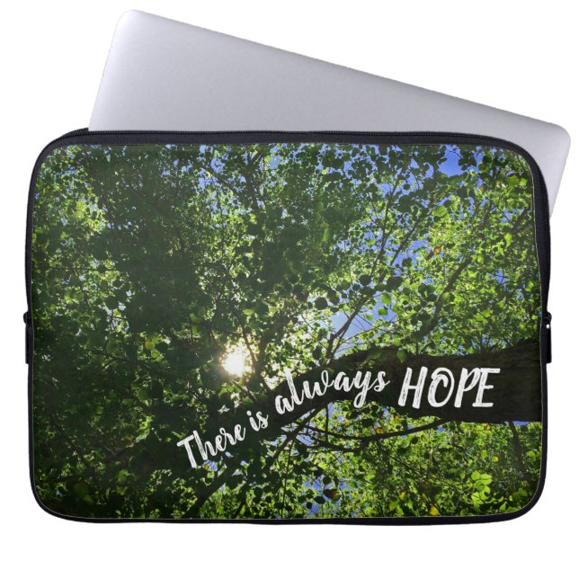 Sunlight Through Tree There Is Always Hope Laptop Sleeve (Front)