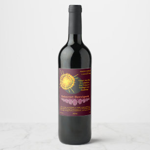 Sunlight Victory Over Darkness Celebration funny Wine Label