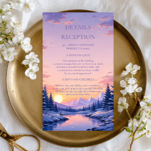 Sunlit Alpine River Through Enclosure Card