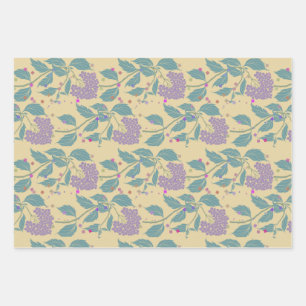 Sunlit Arbor collection of 3 Art Nouveau Gift Wrap