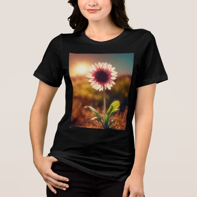 "Sunlit Bloom: The Evolution of a Dream" – Women’s Tri-Blend Shirt (Front)