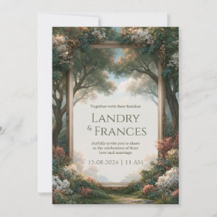 Sunlit Blossom Woodland Wedding Invitation