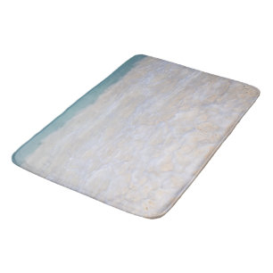 Sunlit Caribbean Sea Beach Foam 1 Bath Mat