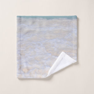 Sunlit Caribbean Sea Beach Foam 1 Bath Towel Set