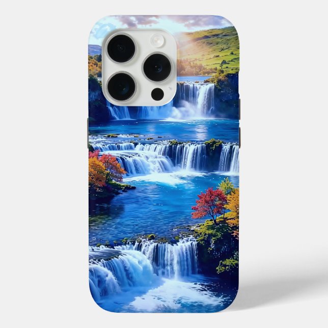 Sunlit Cascade Valley 001 Case-Mate iPhone Case (Back)