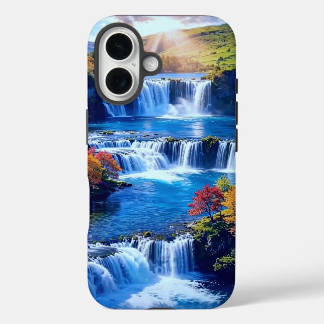Sunlit Cascade Valley 001 Case-Mate iPhone Case (Back)