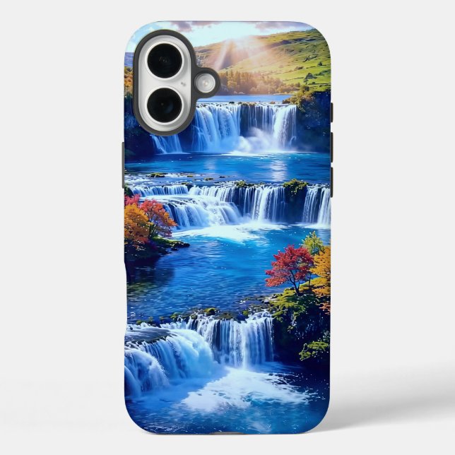 Sunlit Cascade Valley 001 Case-Mate iPhone Case (Back)
