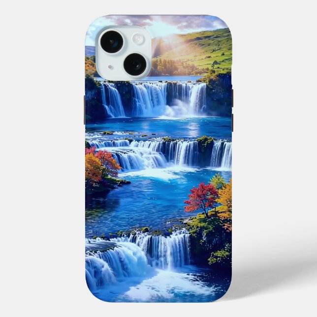 Sunlit Cascade Valley 001 Case-Mate iPhone Case (Back)