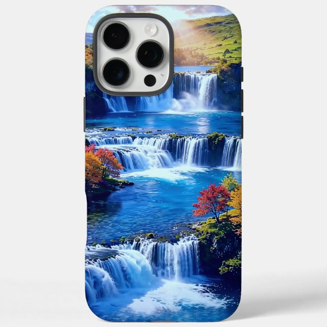 Sunlit Cascade Valley 001 Case-Mate iPhone Case (Back)