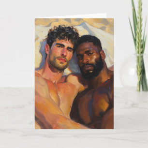 Sunlit Coastal Embrace Card