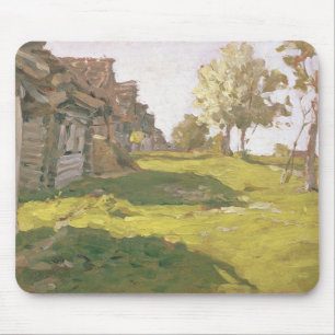 Sunlit Day. A Small Village, 1898 Mouse Mat