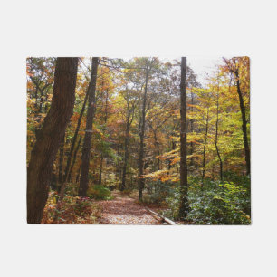 Sunlit Fall Trail in Laurel Hill State Park Doormat