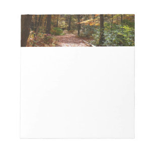 Sunlit Fall Trail in Laurel Hill State Park Notepad