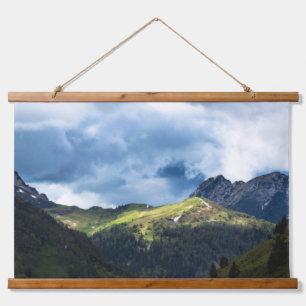 Sunlit field after storm hanging tapestry