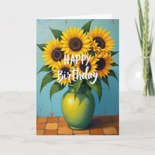 Sunlit Flower Birthday Card
