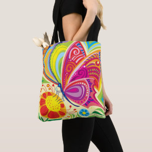 Sunlit Fluttering Flora Tote Bag