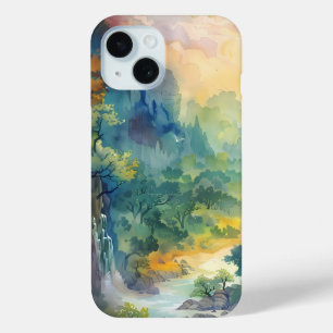 Sunlit Forest Valley Phone Case