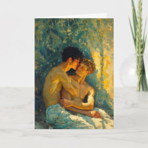 Sunlit Granite Embrace Card