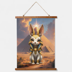 Sunlit Guardian – Desert Relic Bunny. Hanging Tapestry