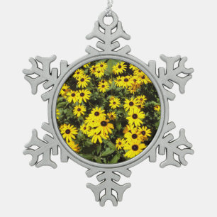 Sunlit Meadow Snowflake Pewter Christmas Ornament